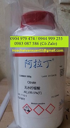 Citrate , Citric acid anhydrous , C6H8O7 , ALADDIN